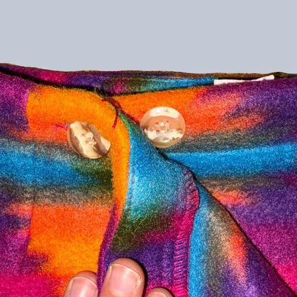 Vintage Merona Mini Skirt – Pendleton-Inspired Fleece Wrap (Fits XS) - Picture 4 of 6